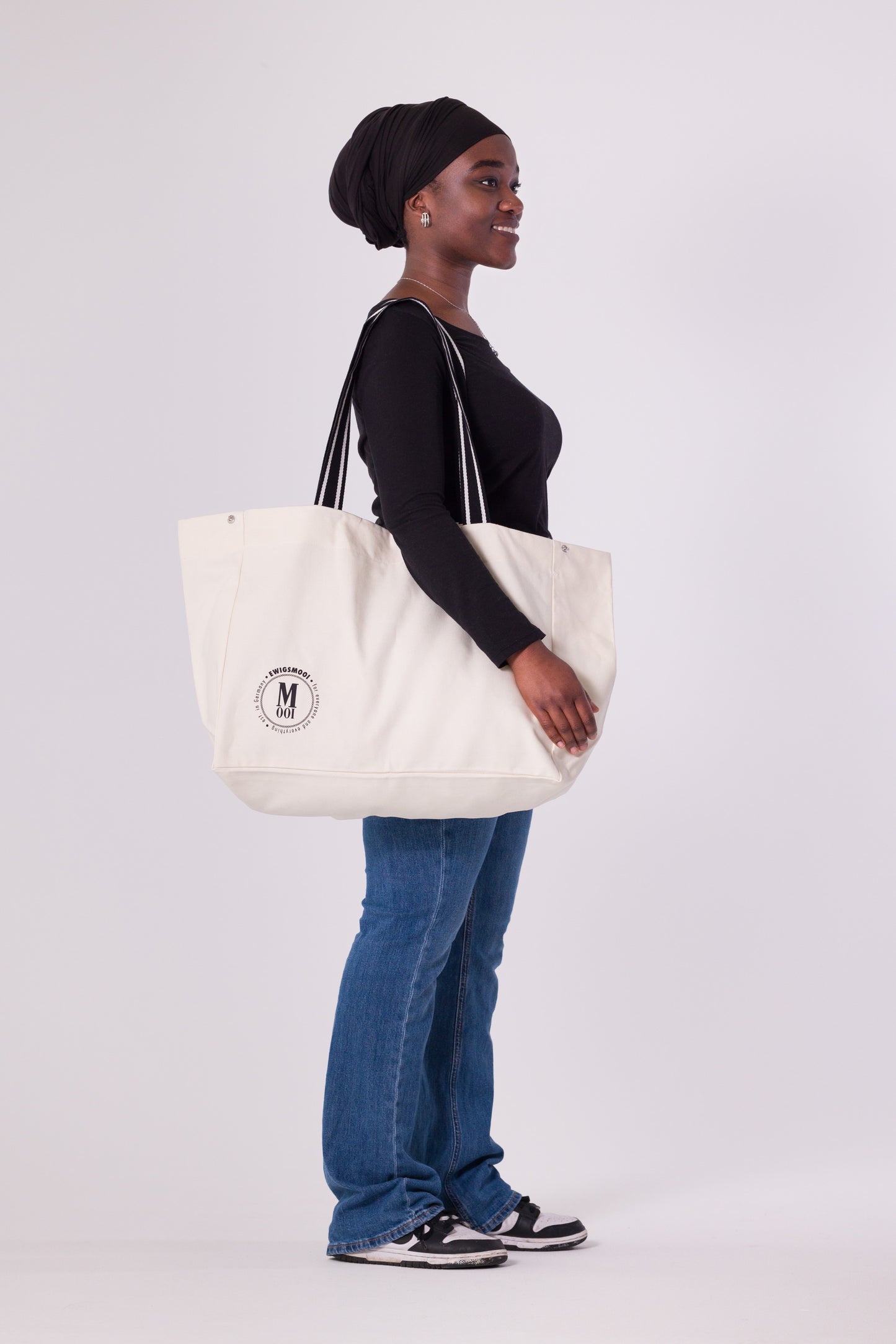 Large Canvas Bag Robin - off white