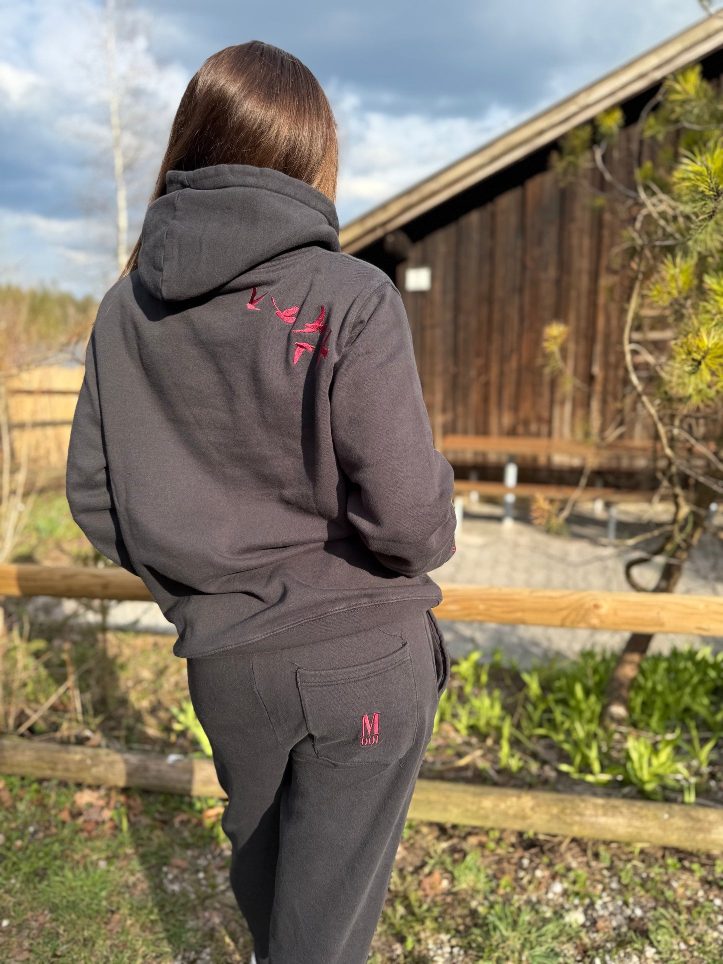 Jogger Kim - black/ bordeaux