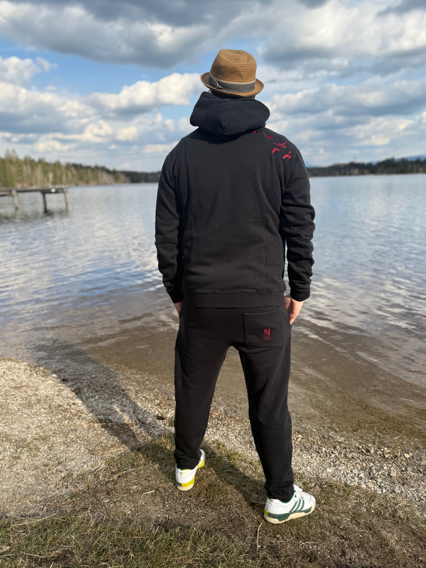 Jogger Kim - black/ bordeaux