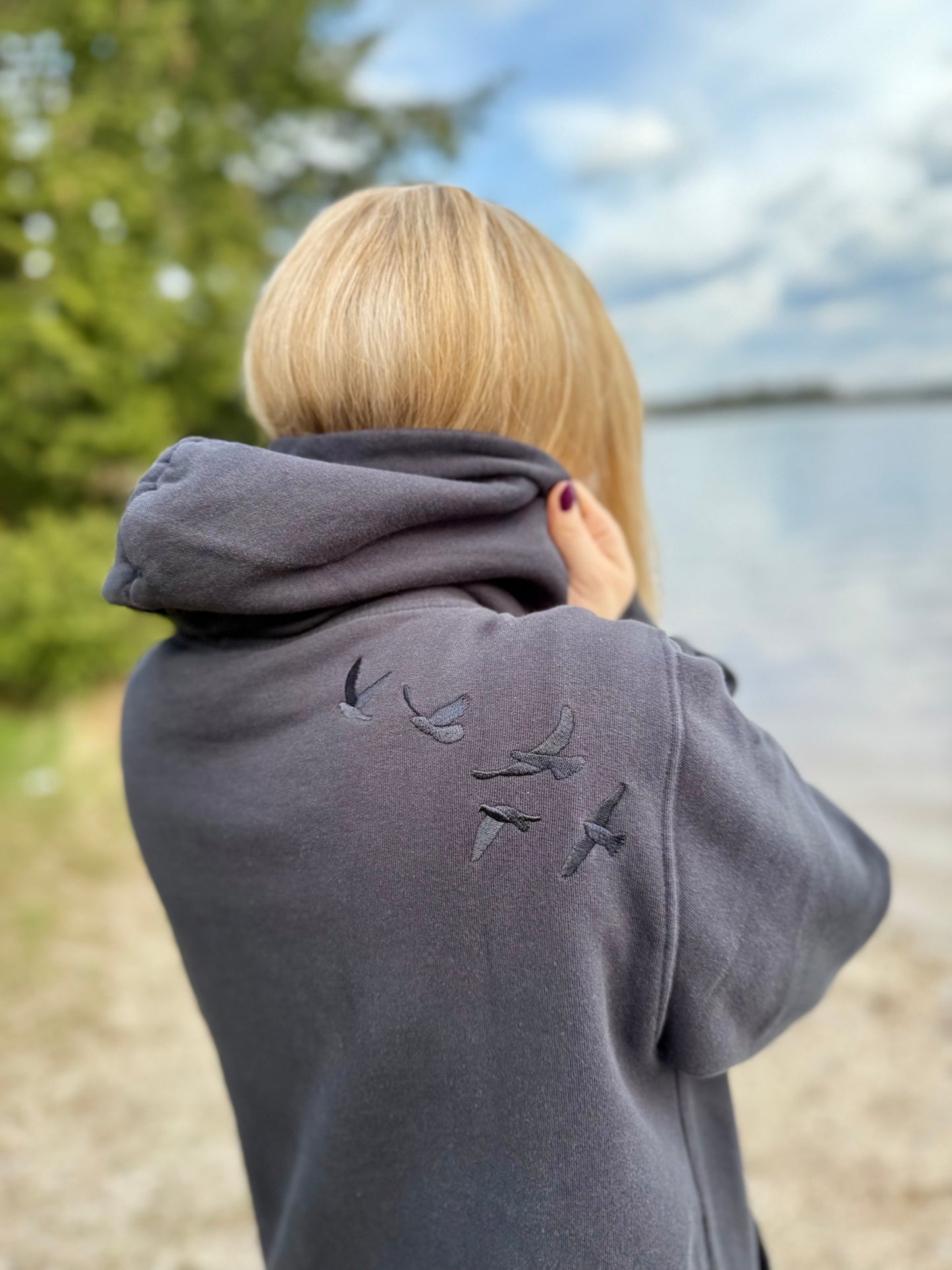 Hoodie Toni - black/black